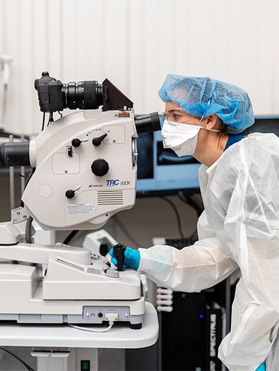 scientist using equipment