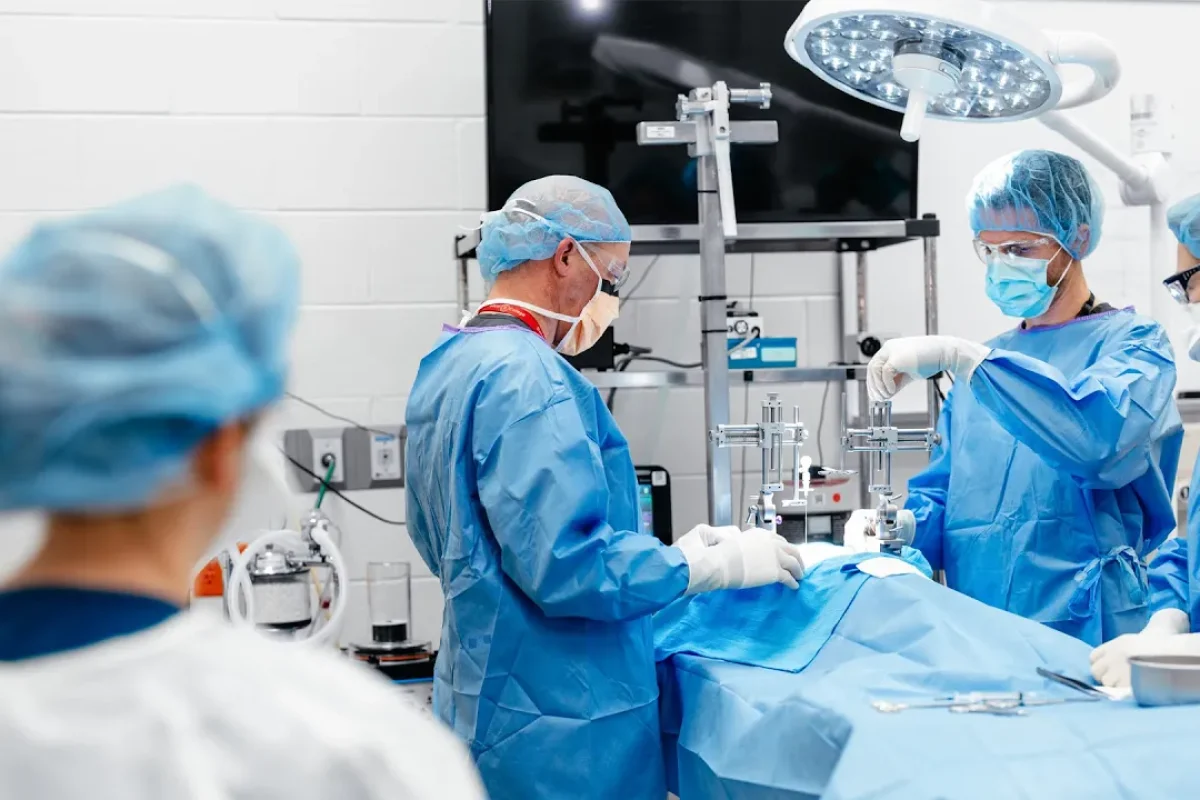 Scientists in a surgical suite - video thumbnail